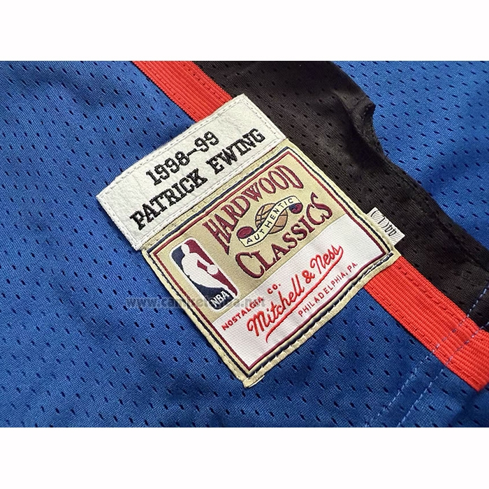 Camiseta New York Knicks Patrick Ewing NO 33 Mitchell & Ness 1998-99 Azul